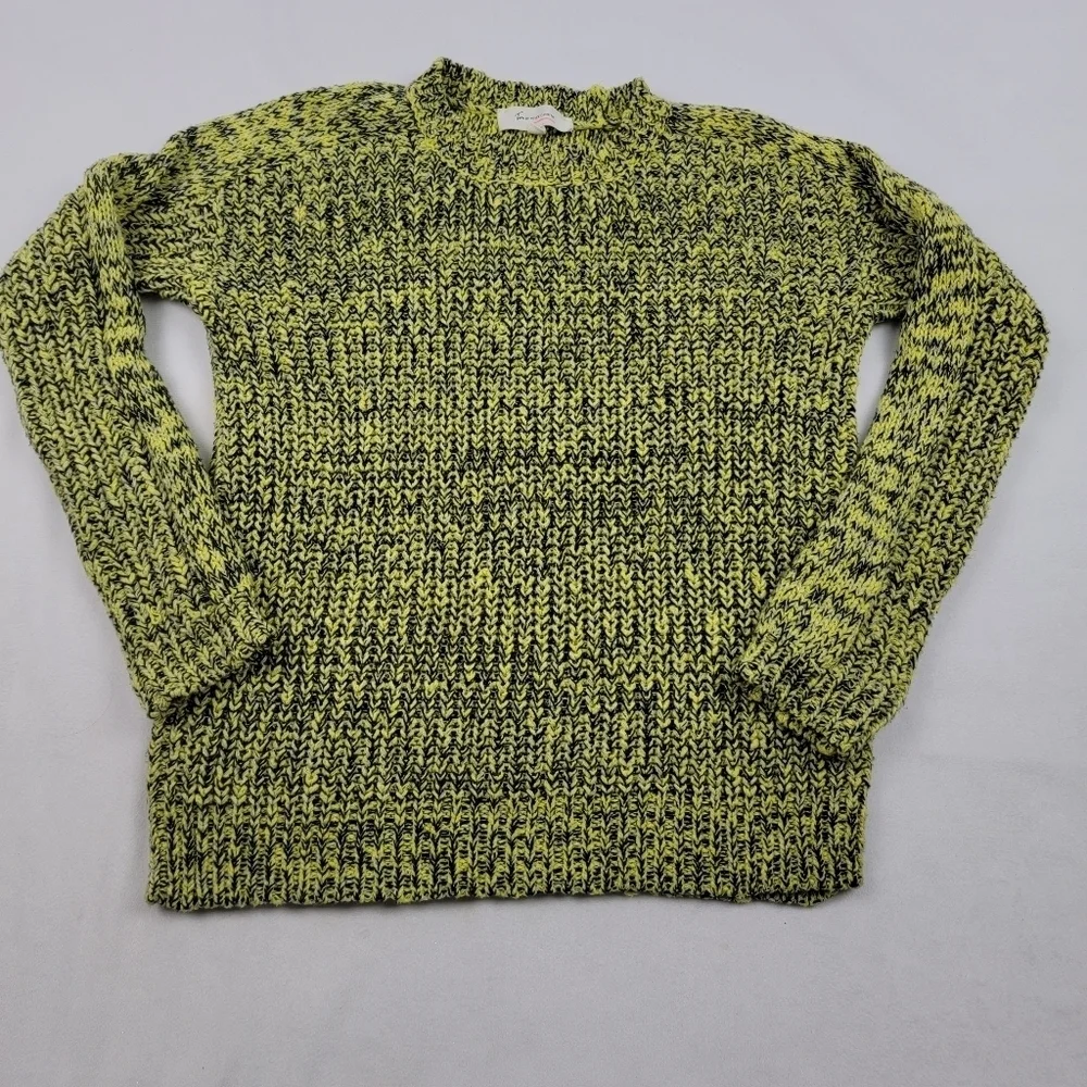 Two by Vince Camuto marled yellow and black‎ chunky knit sweater